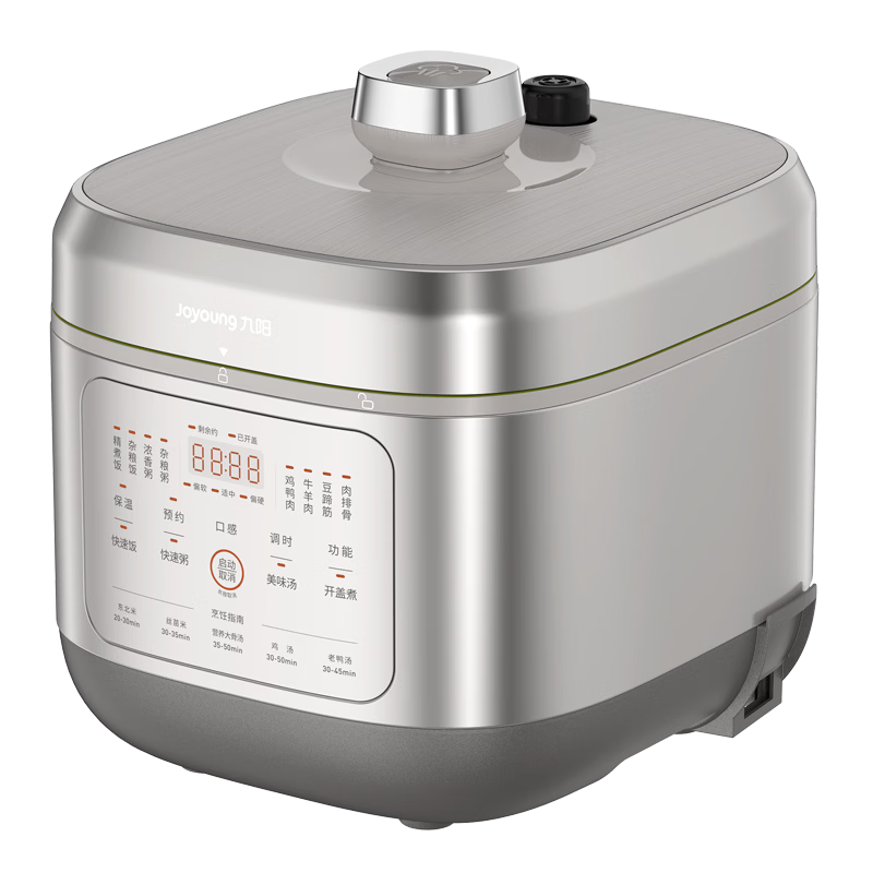 Joyoung ZMD Anxin Series Electric Pressure Cooker, Steel and Iron Dual Inner Pots, 1000W High Power, 70kPa High Pressure, Stylish Home Pressure Cooker with Timer, 6L Y-60H60