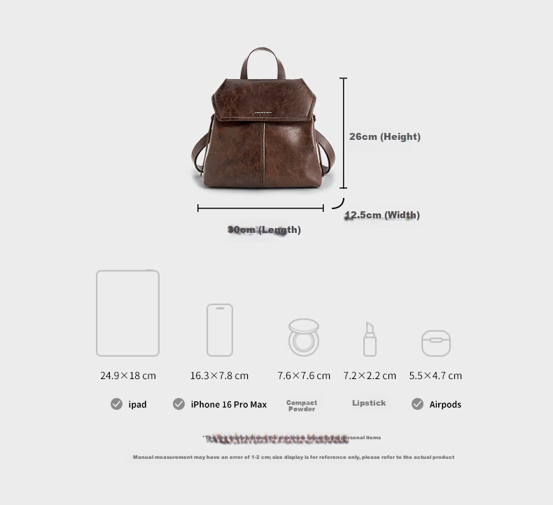 CHARLES & KEITH Large Capacity Vintage Commuter Knot Backpack CK2-60671790 Birthday Gift 5