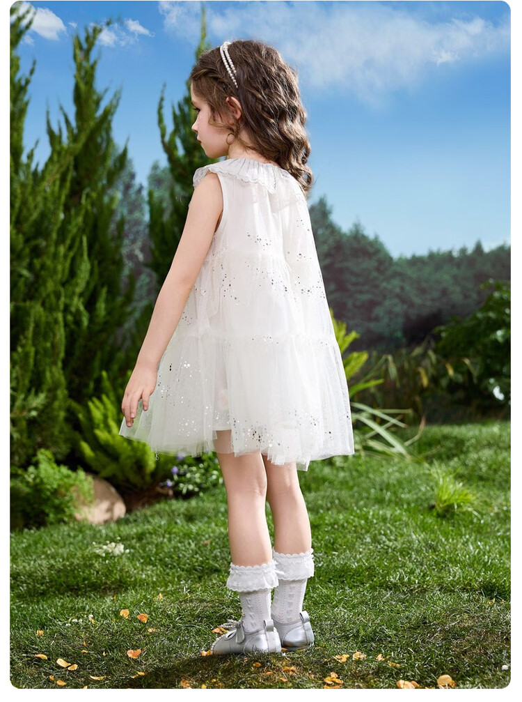 ASK JUNIOR Kids Summer Butterfly Mesh Vest Dress Toddler Girls Princess Dress 12