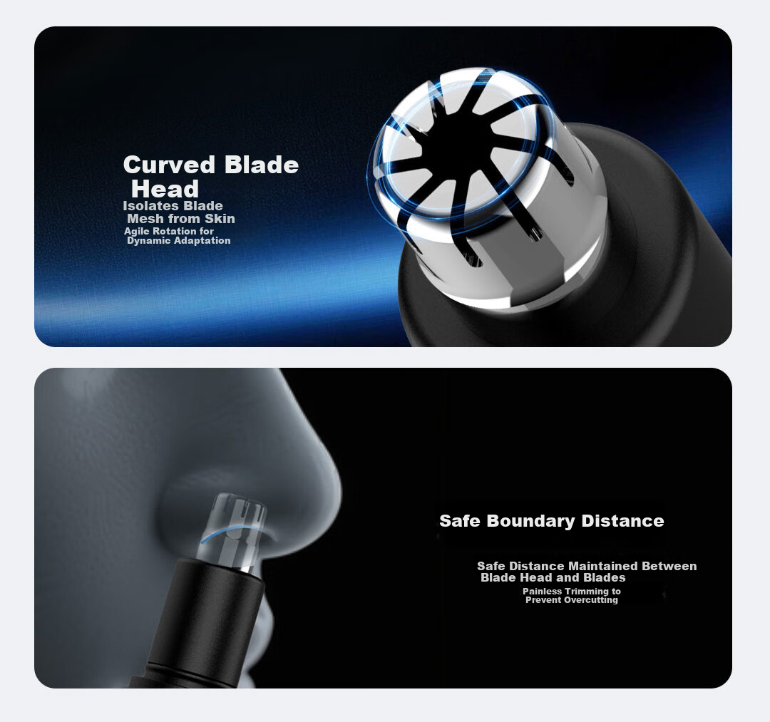DOCO LAB Electric Nose Hair Trimmer for Men Multifunctional Automatic Mini Travel Portable Round Head Nose Hair Cutter Grooming Tool 11
