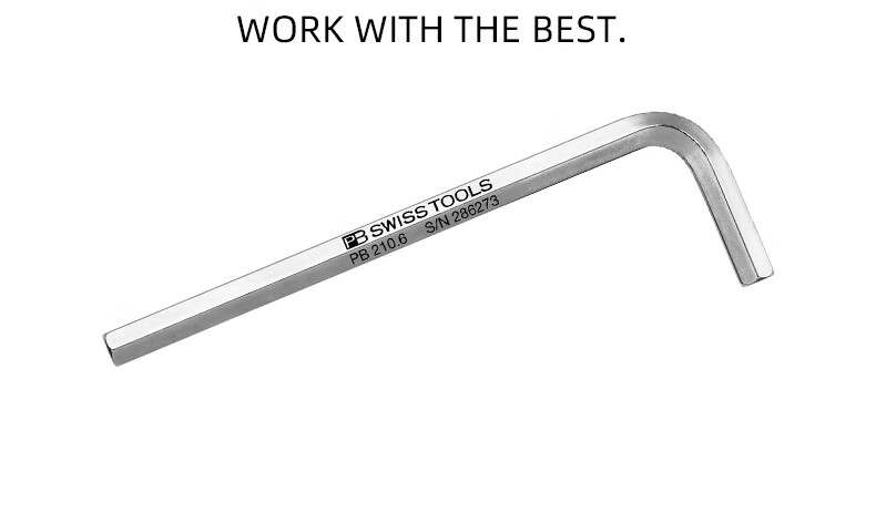 PB SWISSTOOLS Swiss Imported L-Shaped Flat Head Short Handle Metric 4.0mm Hex Wrench PB 210.4 Single Piece 1