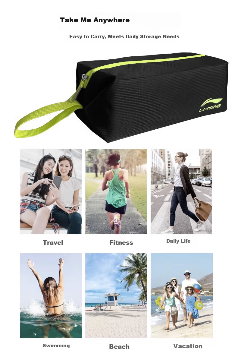 LI-NING Waterproof Swim Bag Dry and Wet Separation Beach Bag Large Capacity Toiletry Storage Bag Swimming Gear 3