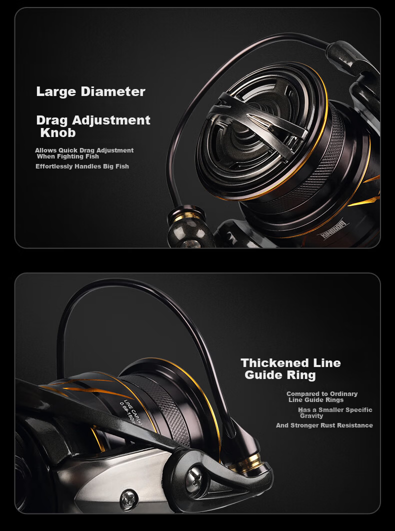 King Lure Micro Spinning Reel Long Cast Micro Baitcasting Reel Shallow Line Cup Slant Mouth Lure Reel Sea Fishing Rock Fishing Qiaozui Fishing Reel 2000S 9