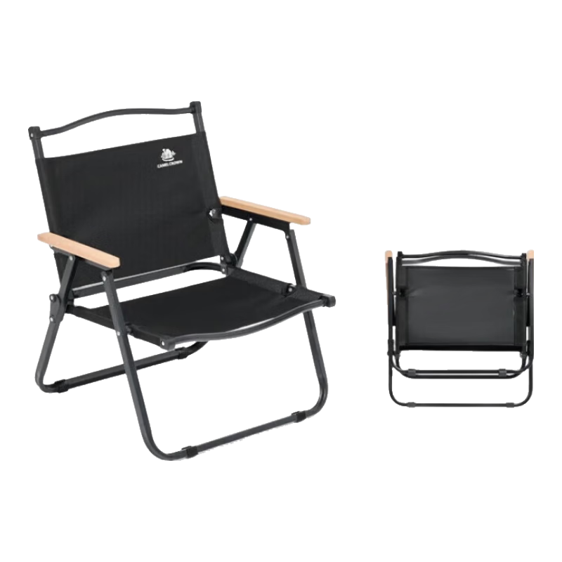 CAMEL Camping Folding Chair, Portable with Backrest, Sketching Lounger, Camping Fishing Stool, Kmit Chair, 1J722C7586, Gree