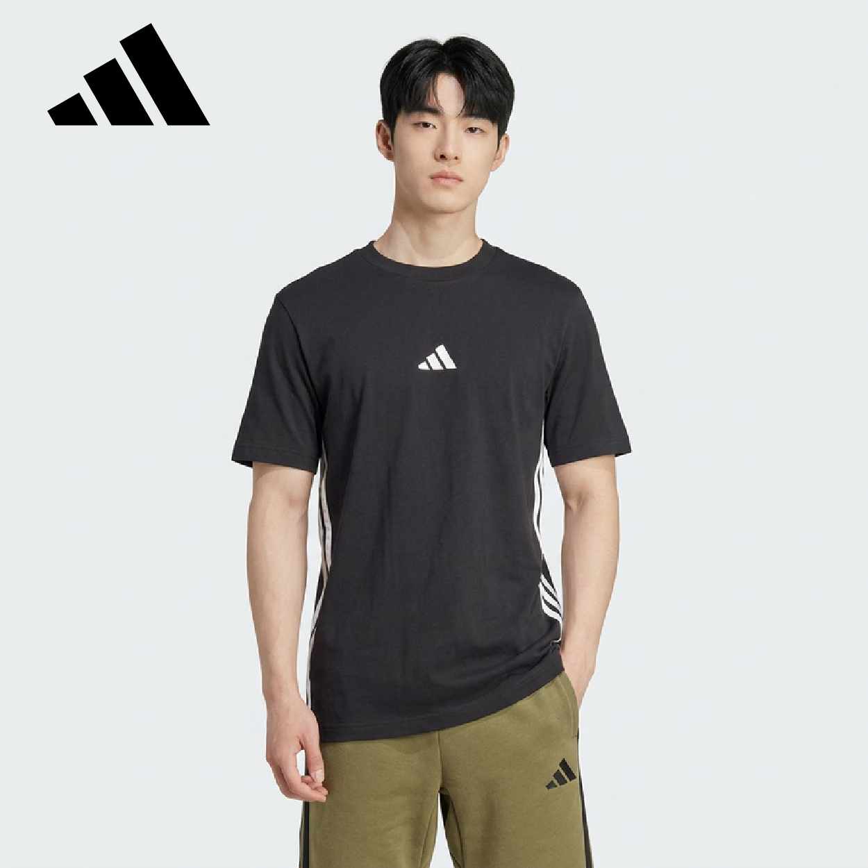 Adidas Men's Sports Style Series M 3S SJ T Short Sleeve T-Shirt JD1906 Black L