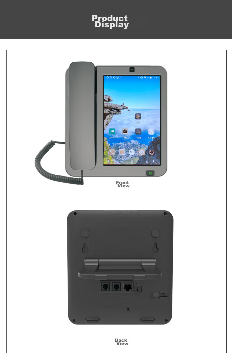 Yijiantong Android Smart 4G All-Network Large Screen Recording Desk Phone 2S 8-Inch Touchscreen Internet Video Support WiFi Bluetooth Card Slot Desk Phone 19