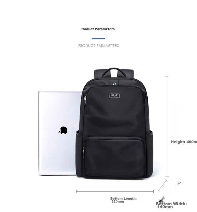 GOLF Laptop Backpack with 14-Inch Notebook, Men's Backpack with Earphone Holes, Business Travel Large Capacity Desig 16