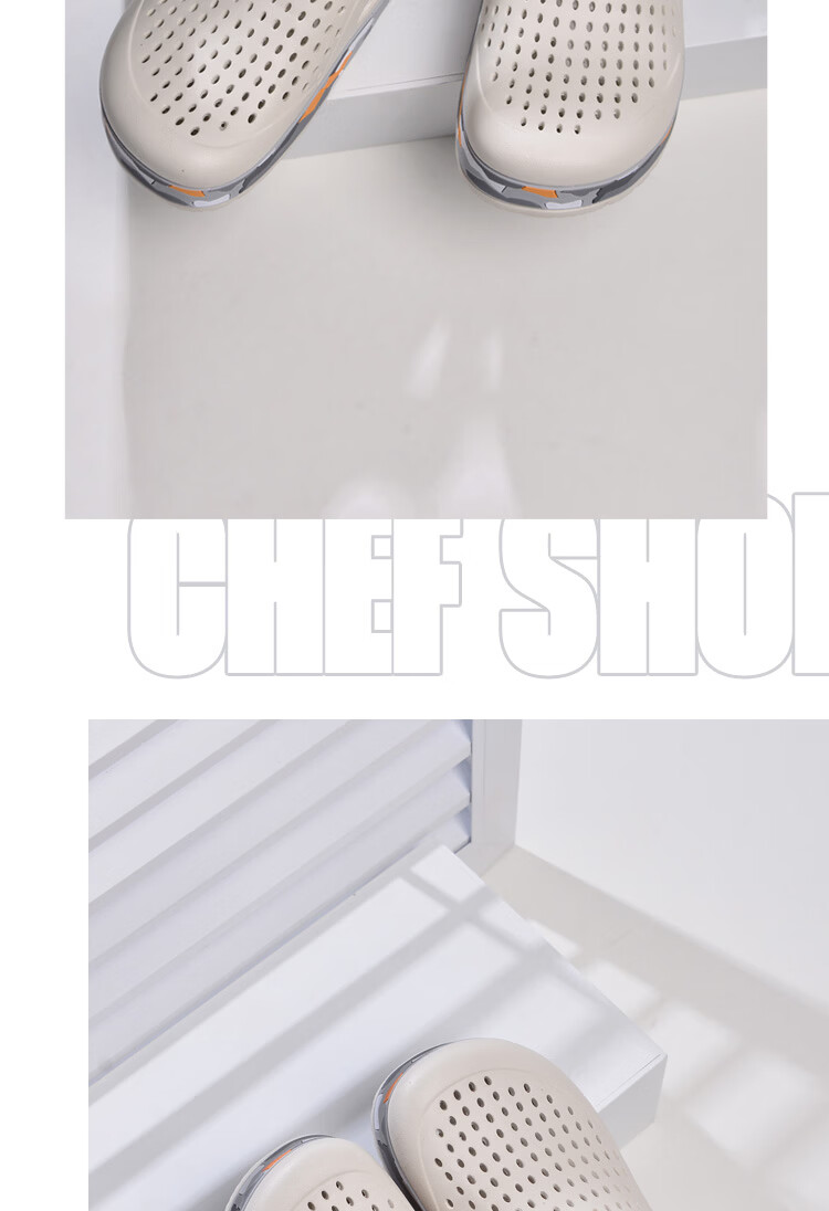 Chudun Chef Shoes Non-slip Waterproof Oil-resistant Kitchen Men's Sandals Clogs Beach Shoes Black Size 36-37 14