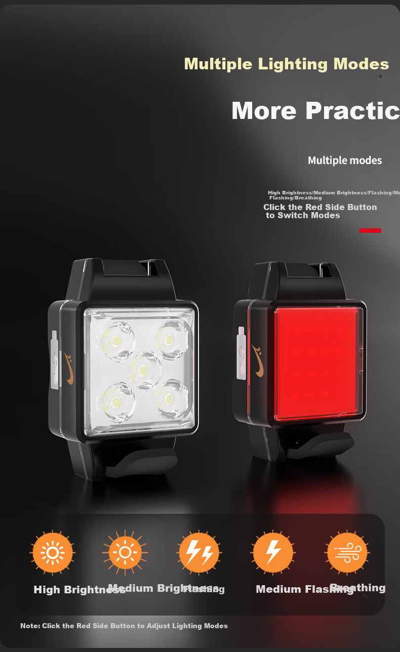 Gueriniao Bicycle Light Front and Rear Set High Brightness Mountain Road Night Riding Waterproof Rechargeable 828-1 7