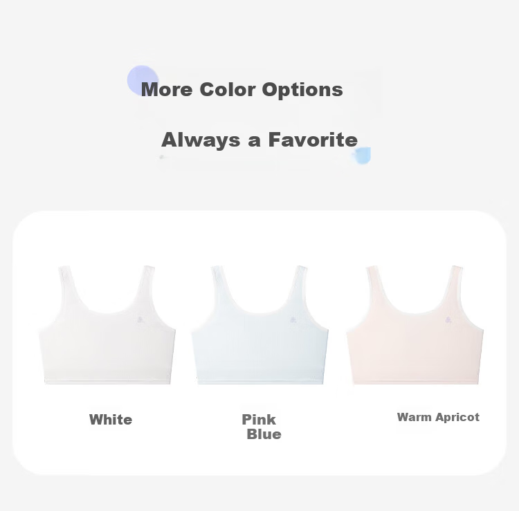 Jiusuiban 80S Modal Children's Underwear, Girls' Bra for Ages 8-10, Student School Uniform, Anti-Nipple Protrusion, Mid-Length Camisole 4