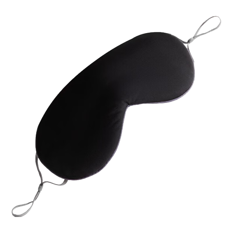 Beansi Portable Double-Sided Blackout Sleep Mask for Home and Travel, Mysterious Black + Mysterious Black (Extended Ear Strap Version)
