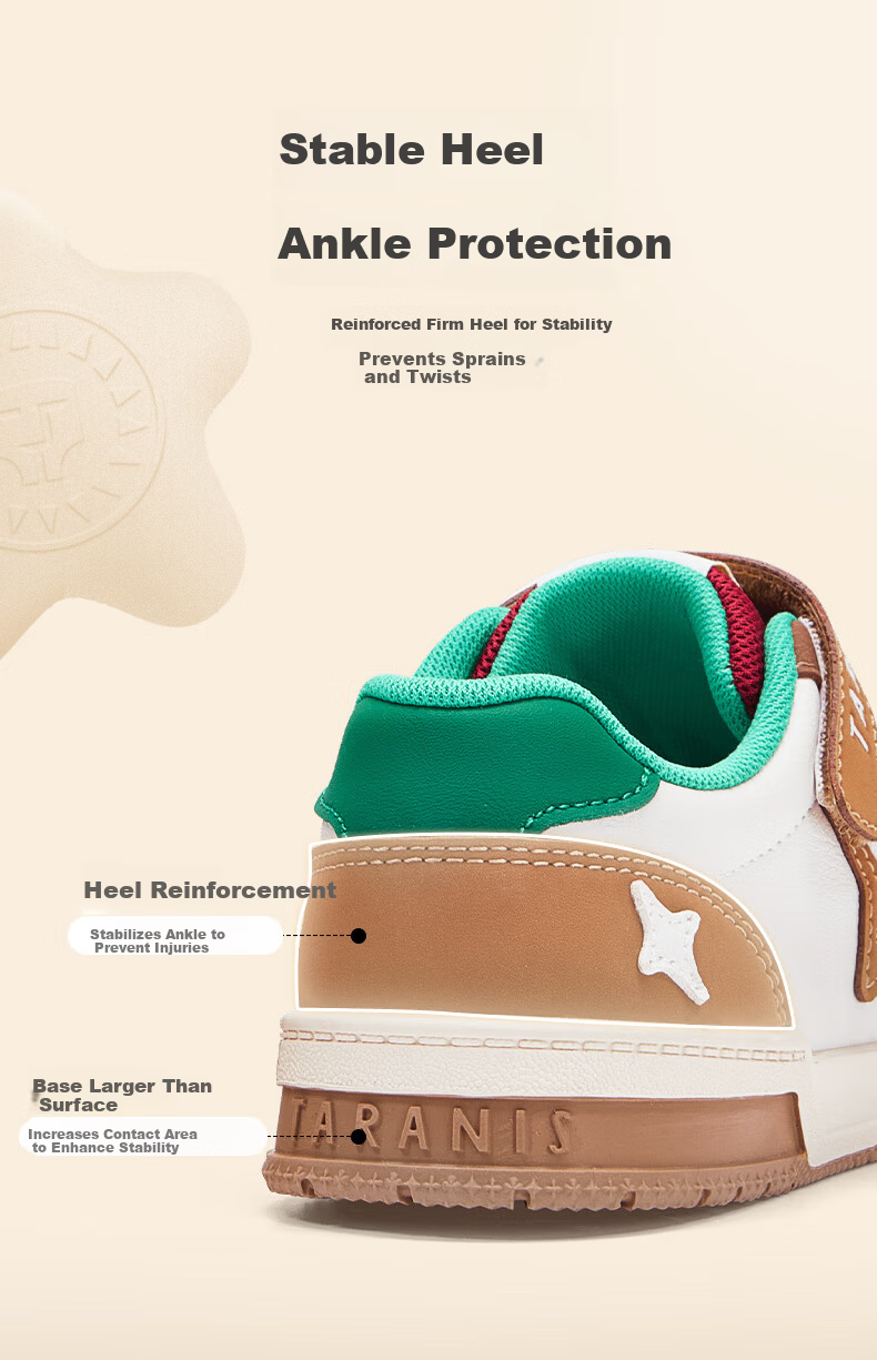 TARANIS Kids Spring Children's Sneakers for Boys And Girls, Non-Slip Soft Sole Sports Shoes, Fashionable Casual Shoes, White/Colorful, Size 27 3