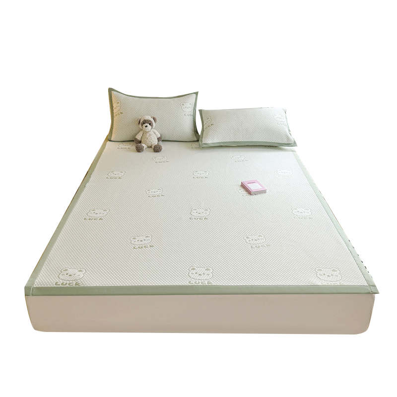 KING SHORE Class A Ice Bean Cooling Mat, Ice Silk Mat, Summer Double Soft Mat Single Mat 150*200cm [Washable]