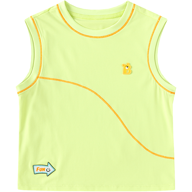 Balabala Kids Vest Girls Boys Baby 2026 Summer Quick-Dry Cooling Sun-Protective Knit Top