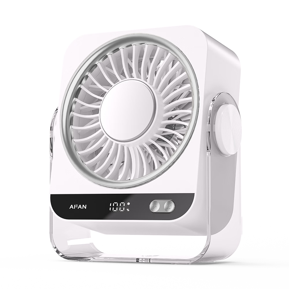 Kumeng Semiconductor Cooling Circulation Fan - Small Desktop Quiet Fan with Strong Wind, Dormitory Bed Clip, Home Outdoor Portable USB Handheld Air Conditioner Fan, Long Battery Life