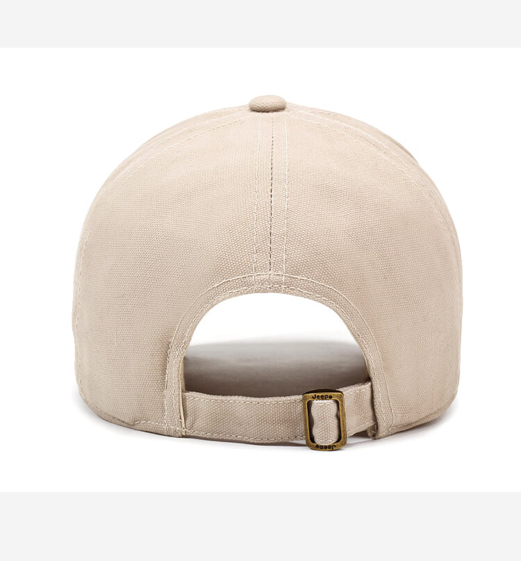 JEEP Men's Baseball Cap Four-Season Pure Cotton Large Size Duckbill Sun Hat Unisex Sun Protection Hat 15