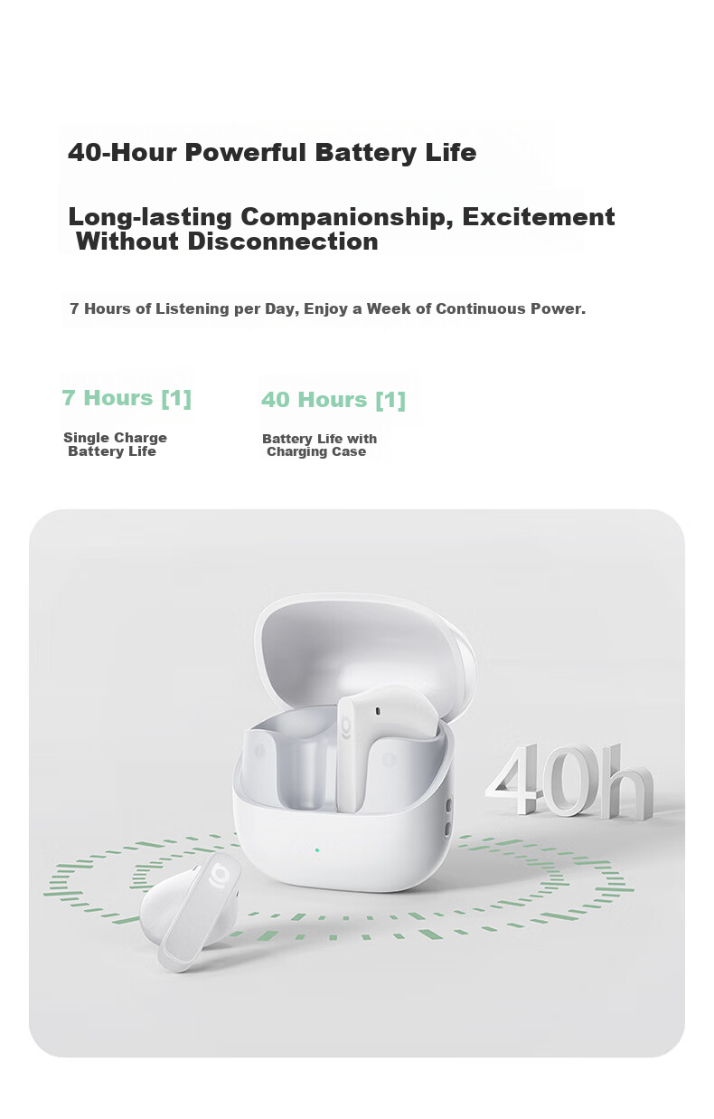 BASEUS BS1NC Semi-In-Ear Active Noise Cancelling AI Bluetooth Earphones Wireless 40H Long Battery Life Comfortable Earbuds for Apple Huawei Vivo Phones Gift 18