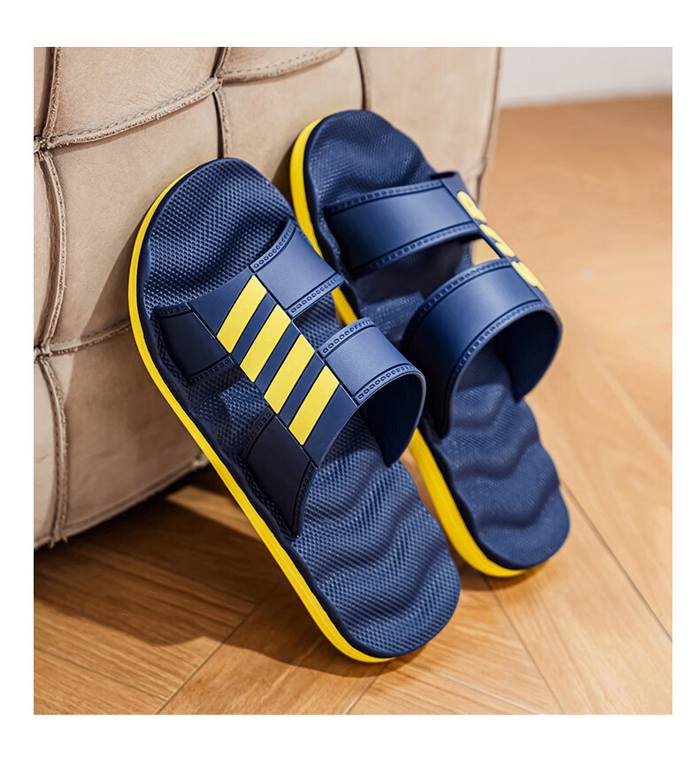 Cartelo Crocodile Men's Outdoor Home Bathroom Slippers Thick Soft Sole Flip Flops 1751 Blue Yellow Size 43 29