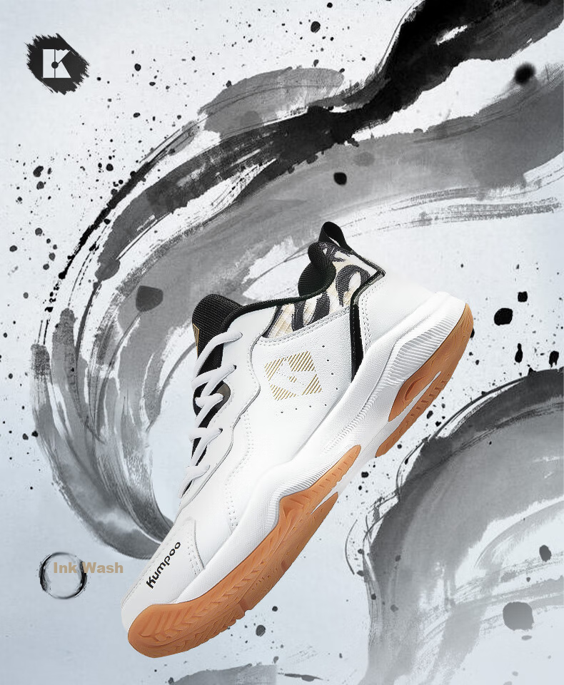 KUMPOO 2025 New Featherlight D21 Breathable Non-Slip Durable Professional Badminton Shoes White/Black Size 36 1
