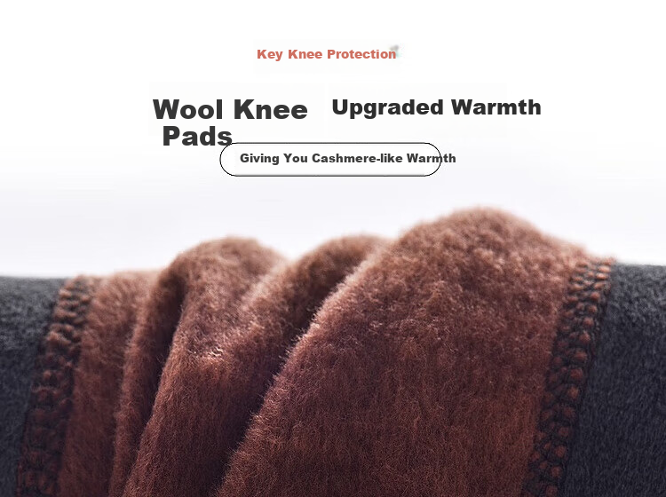 Pierre Cardin Men's Thermal Pants Wool Silk Knee Protection Fleece Lined Thickened Cotton Autumn Long Johns Northeast Cold-Resistant Underwear 2