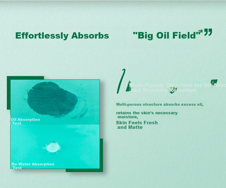 Mentholatum Classic Green Film Oil-Absorbing Sheets for Face, 50 Pieces, Oil Control And Makeup Setting, Skin-Friendly Oil-Absorbing Paper, No Powder Buildup 4