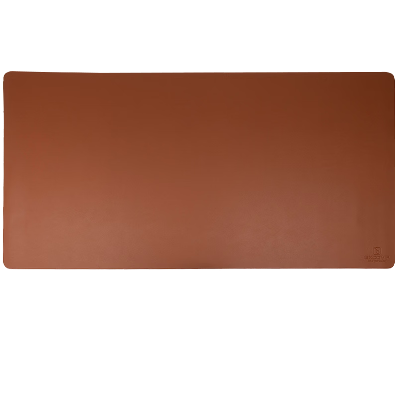 EXCO 1.2-Meter Extra-Large Waterproof Mouse Pad, Computer Office Keyboard Desk Mat, PU Leather Non-Slip Flocked Surface Study Writing Desk Mat, Tea Color 9210