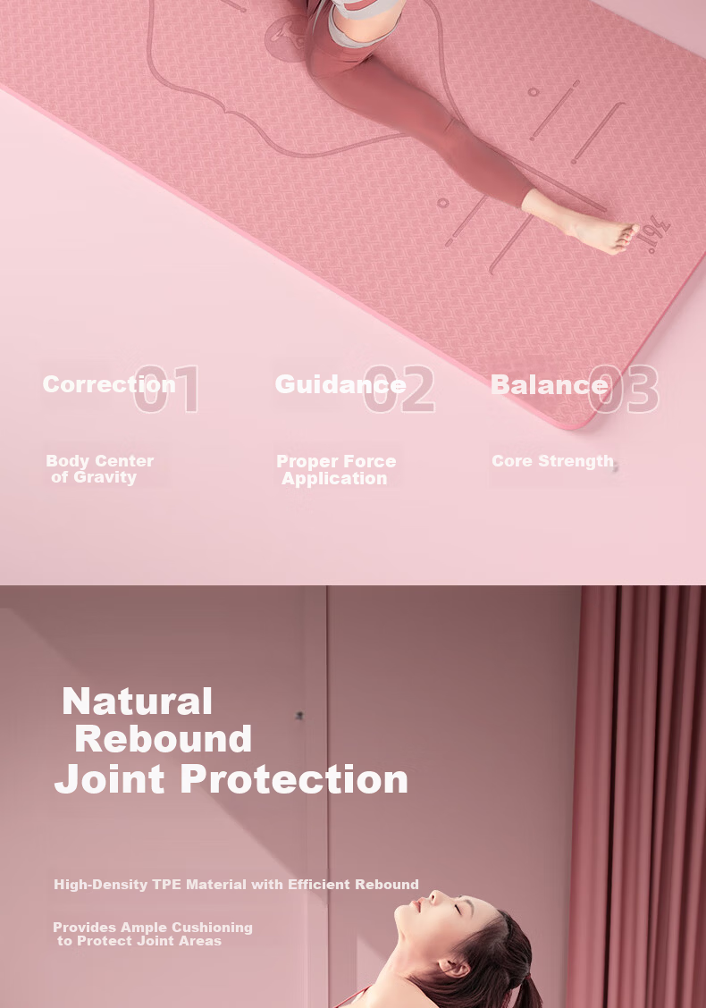 361° Yoga Mat Thickened Non-Slip Home Fitness Mat for Men and Women Shockproof Soundproof Jump Rope Mat 5