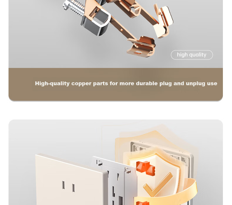CHNT Switch Socket No-Paint Cream Style Large Panel Socket Faceplate Flush Mounted X1M One-Gang Single Control Three-Hole Cheese Yellow 26