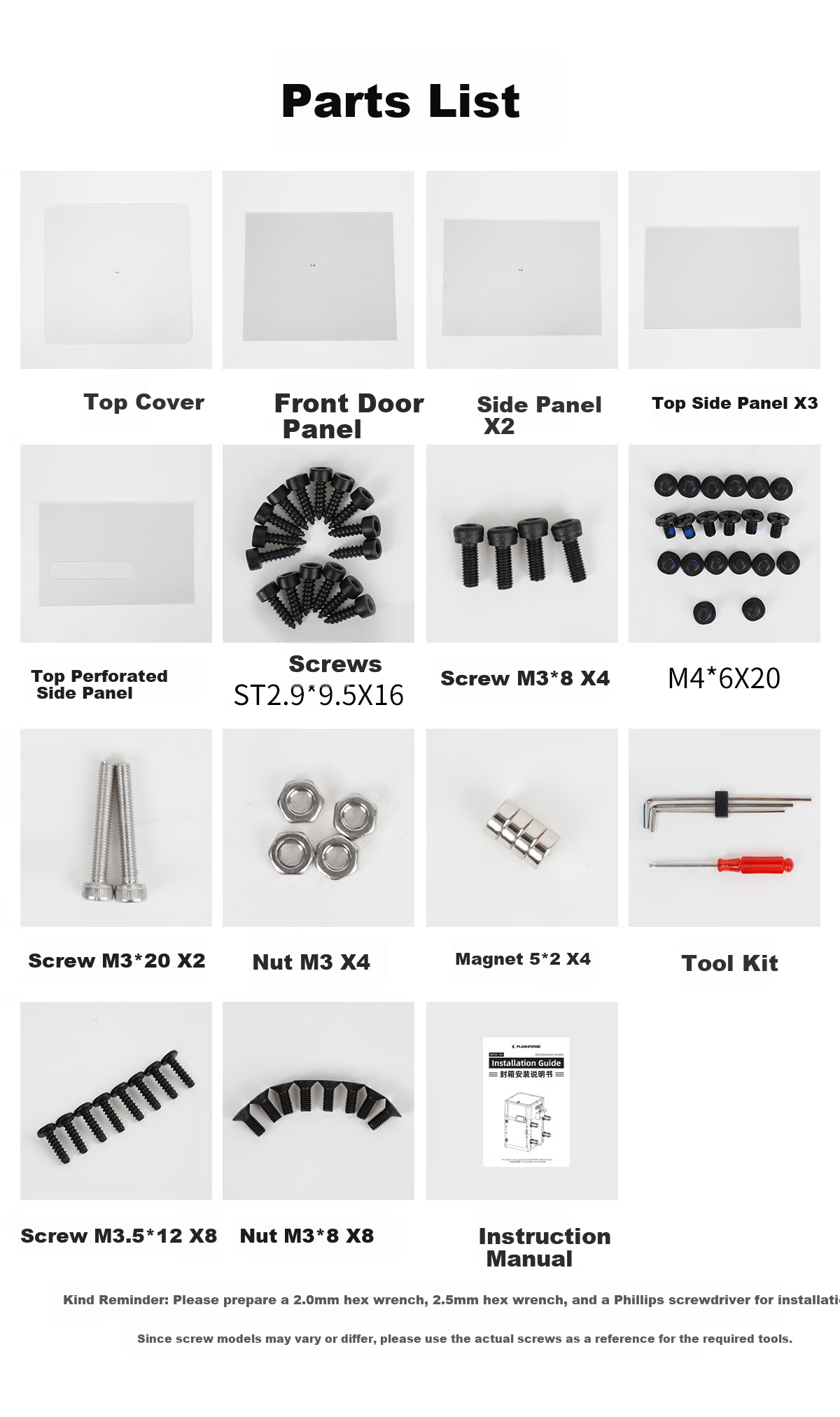 FLASHFORGE AD5M Sealing Kit 5