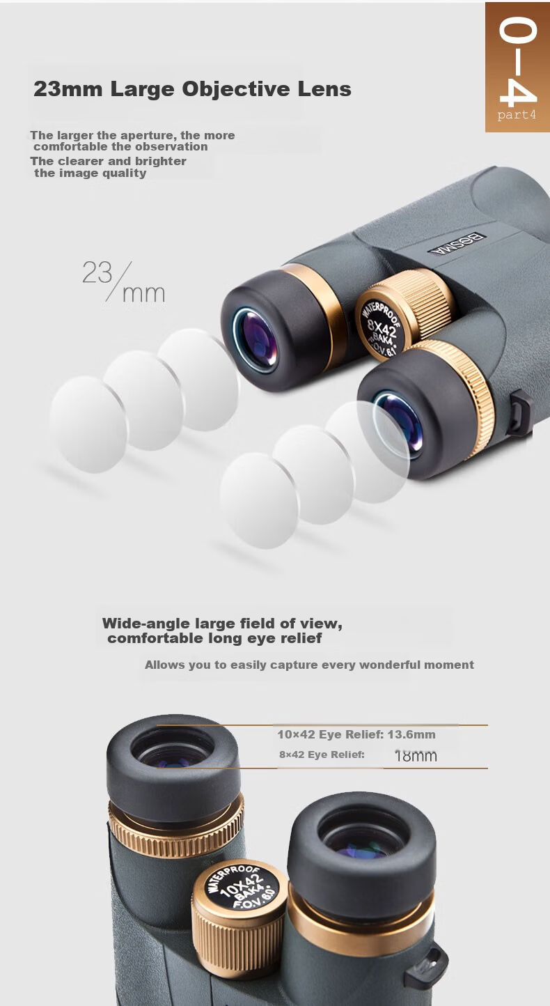 BOSMA BOSMA Binoculars Golden Tiger II Series 10X42 High-Power HD Low-Light Night Vision 7