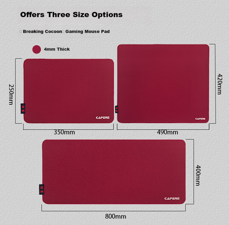 CAPERE (Kailai) Class Jifeng Y Mouse Pad, Smooth And Precise, Competitive Coarse Surface Control Gaming Pad for CS:GO Valorant, [Poxia] Class Jifeng Y 800X400x4mm 4