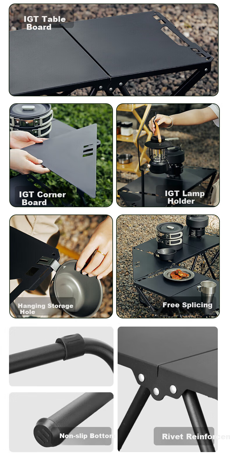 Gosoo Folding Stool Portable Outdoor Camping Fishing Chair Travel Folding Seat High-Speed Rail Queue Helper 4