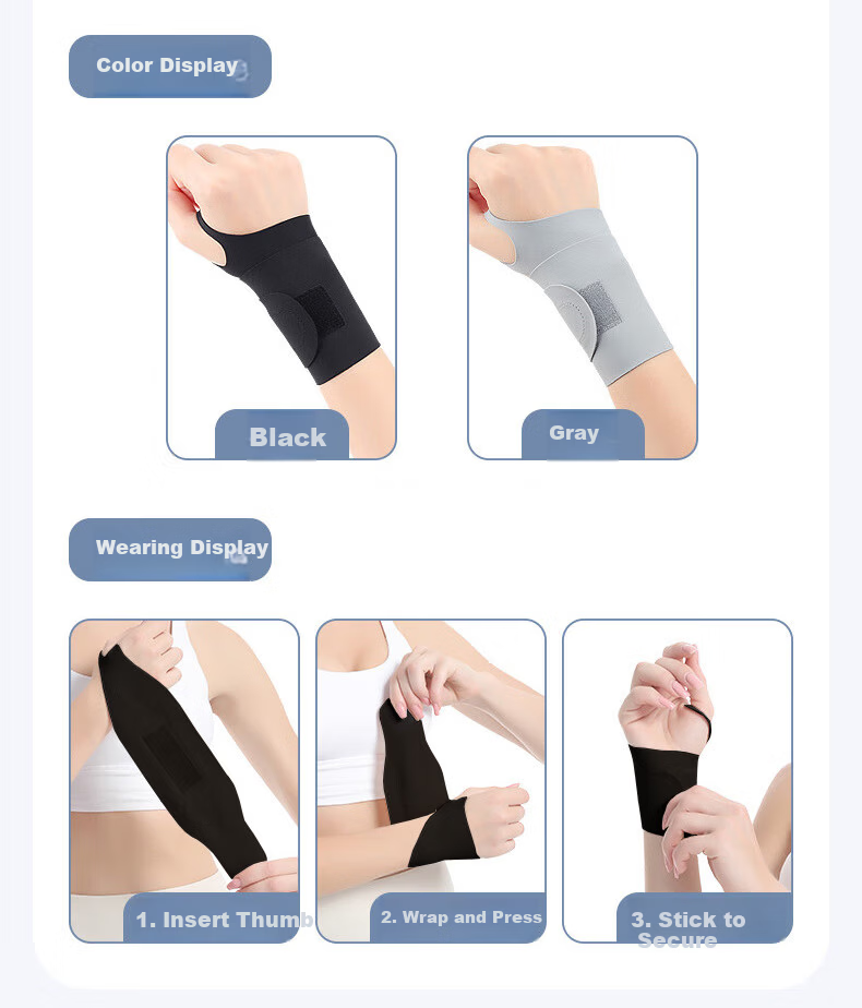 VICTORIATOURIST Wrist Support Brace for Tendonitis Sprains Strains Badminton Joint Stabilizer Compression Lightweight Sports Wristband 7