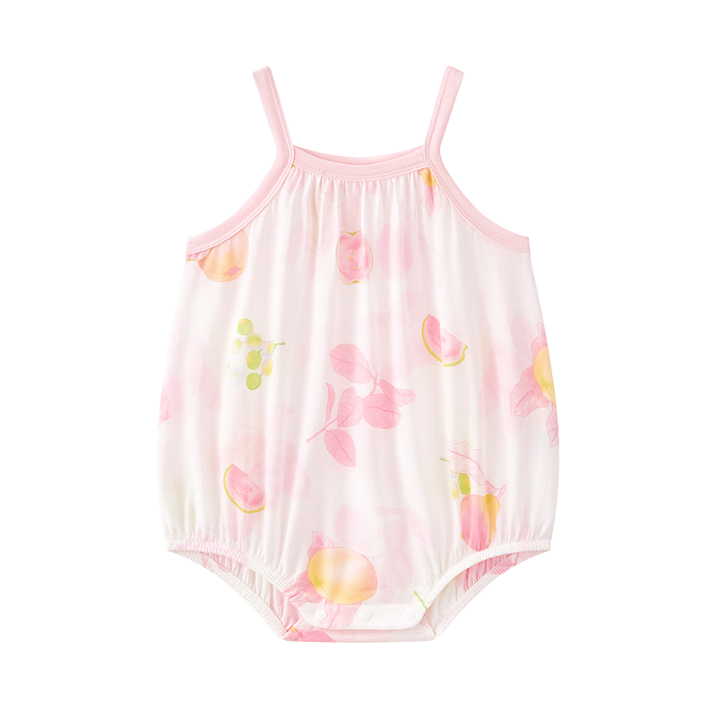 Babycare Natural Cool Sleeveless Triangle Romper Baby Jumpsuit Guava Green Grape 90cm