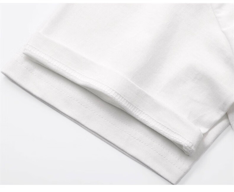 :CHOCOOLATE IT American Casual Cotton Short Sleeve T-Shirt Unisex Couple Summer New Pearl White L 11