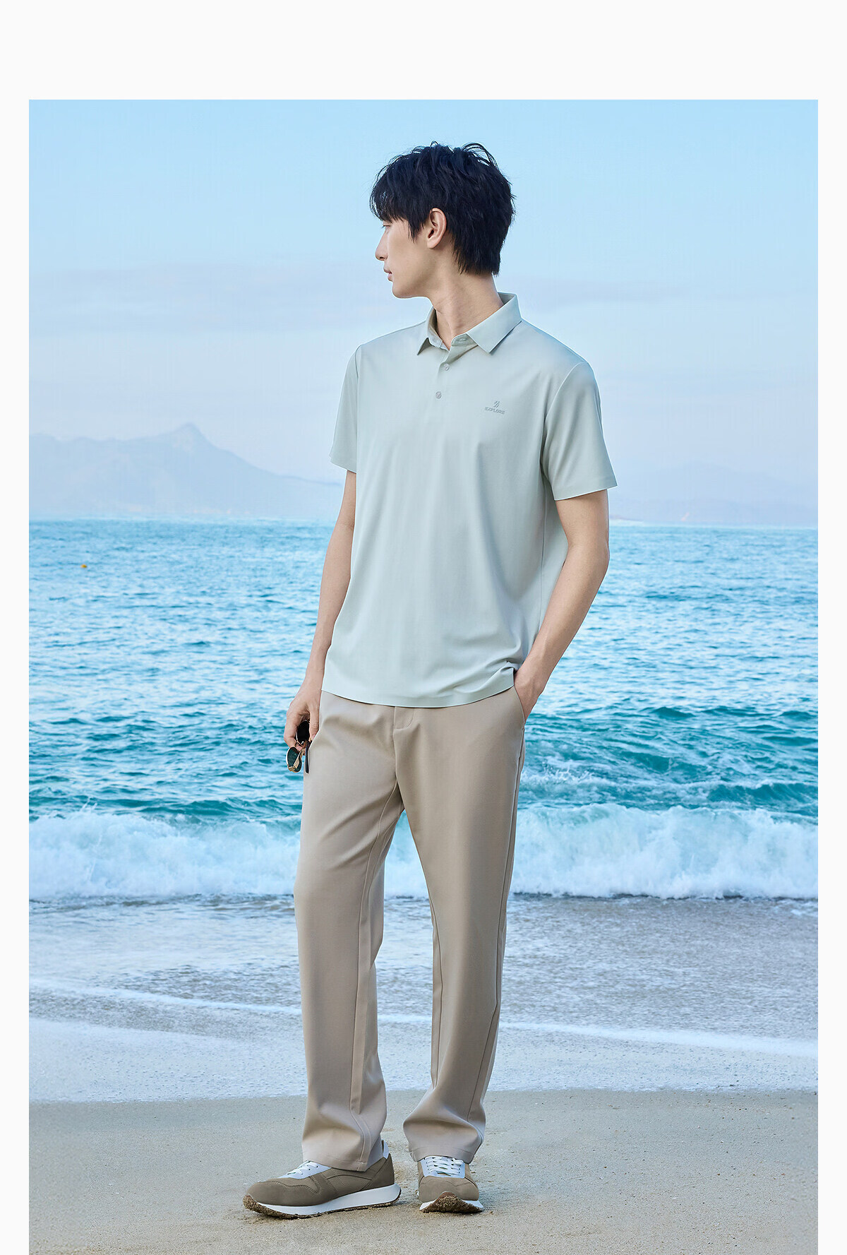 Hongdou Men's Polo Shirt All-Purpose Ice Silk 7A Antibacterial Sunscreen Comfortable Short Sleeve Polo 15