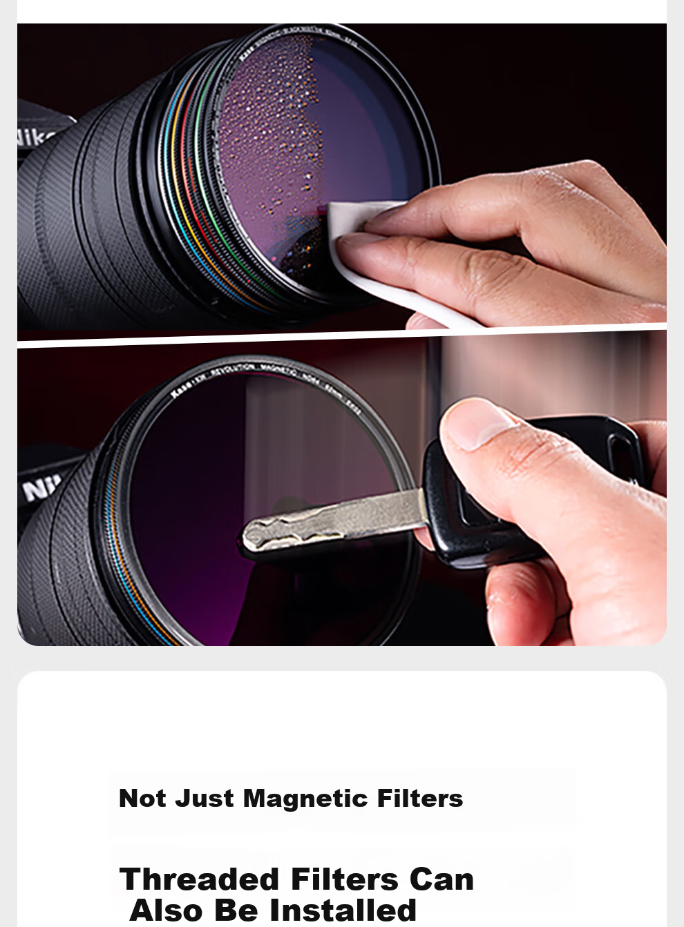 Kase Wolverine Colorful Magnetic Black Soft 1/4 Soft Light Filter 2nd Generation 72mm Soft Focus Lens Haze Lens Portrait Beautifying Protective Dream Lens 10