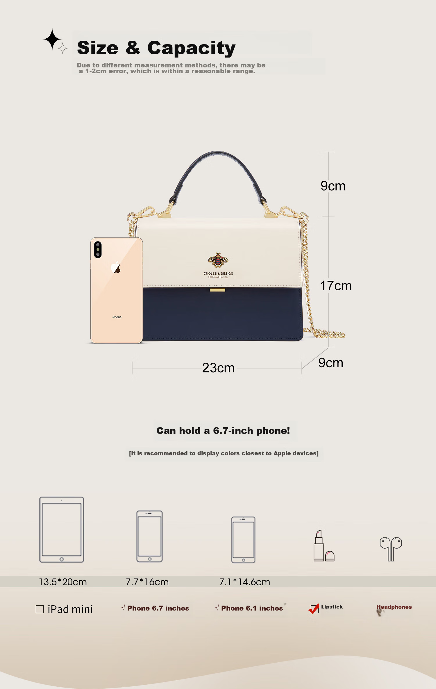 Cnoles Women's Handbag, Luxury Small Crossbody Tote Bag, High-End Practical Gift for Girlfriend on Valentine's Day 20