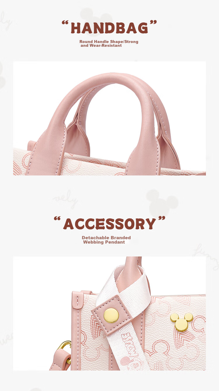 Mascot Disney Women's New Handbag 2024 Fashionable Premium Shoulder Bag Gift for Women's Day 8
