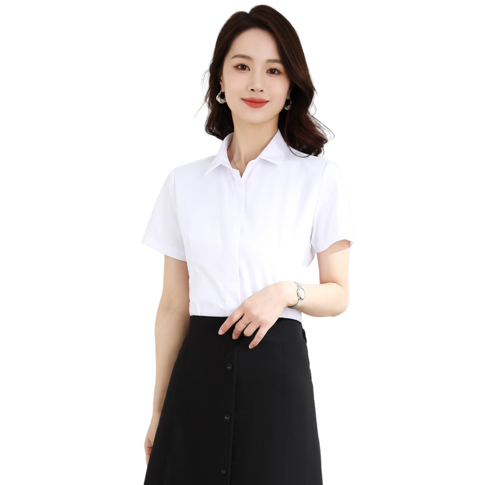 TUCANO Women's Long Sleeve Shirt Silk Modal Wrinkle-Resistant Non-Iron Business Formal Blouse White XL