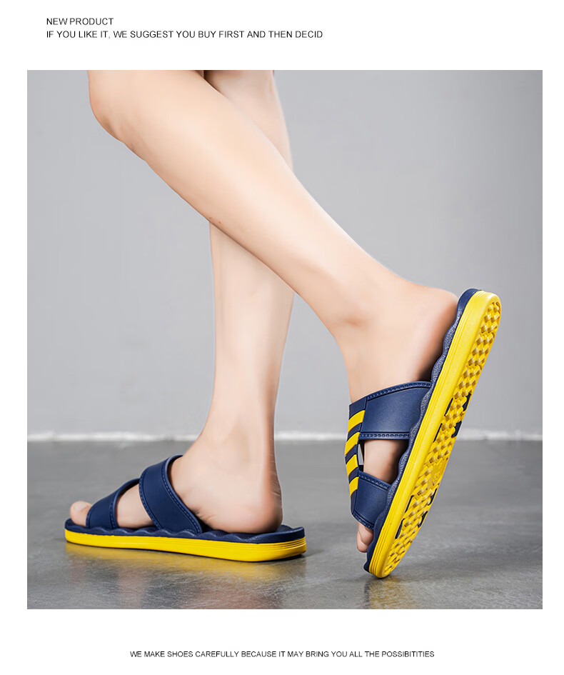 Cartelo Crocodile Men's Outdoor Home Bathroom Slippers Thick Soft Sole Flip Flops 1751 Blue Yellow Size 43 28