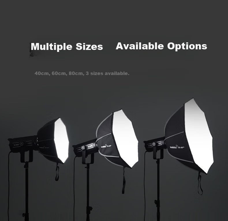 AMBITFUL Zhijie Octagonal Softbox FS80pro Bowens Mount Quick Install Handheld Portable Video Flash Hot Shoe Soft Light Diffuser 19