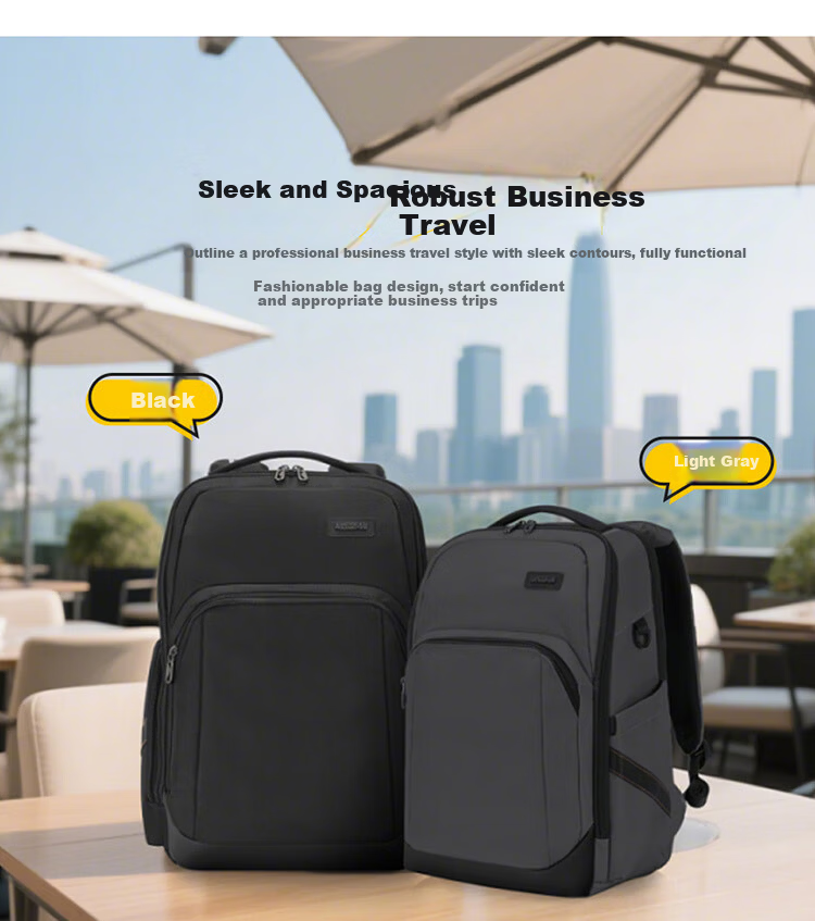 American Tourister Men's Backpack Commuter Laptop Bag Multifunctional 16-inch Travel Bag NA5 Light Gray 2