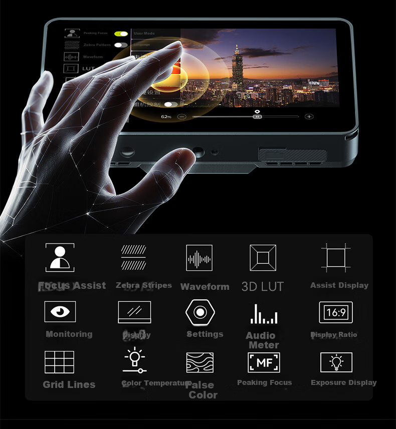 Godox GM6S Pro Monitor Mirrorless Touchscreen 5.5-inch 4K HD Photography External DSLR Camera Display GM6S Pro Kit1 16