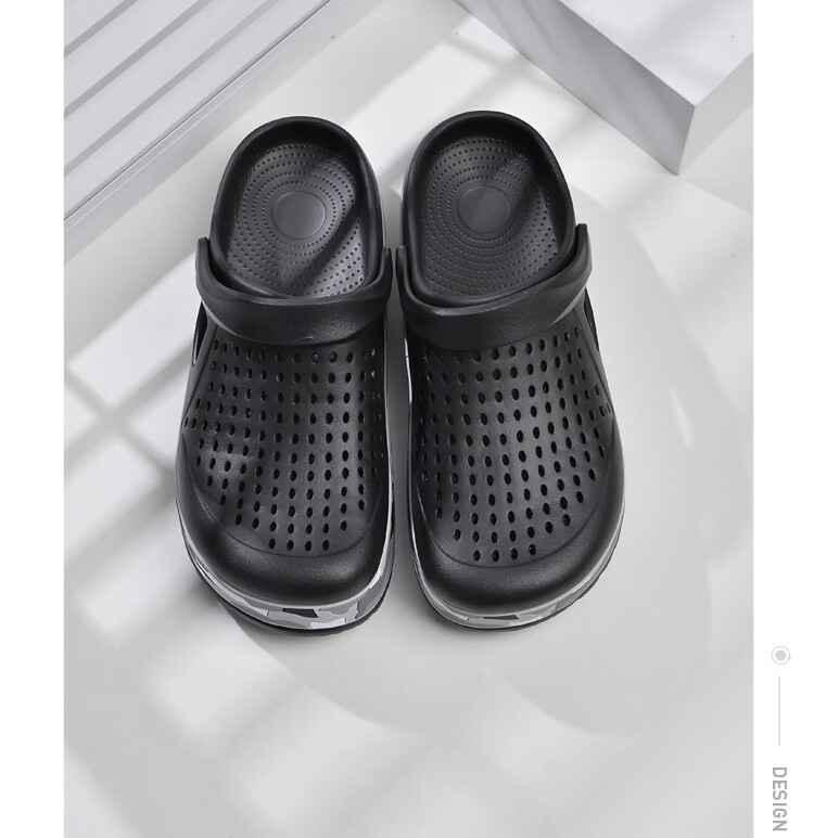 Chudun Chef Shoes Non-slip Waterproof Oil-resistant Kitchen Men's Sandals Clogs Beach Shoes Black Size 36-37 11