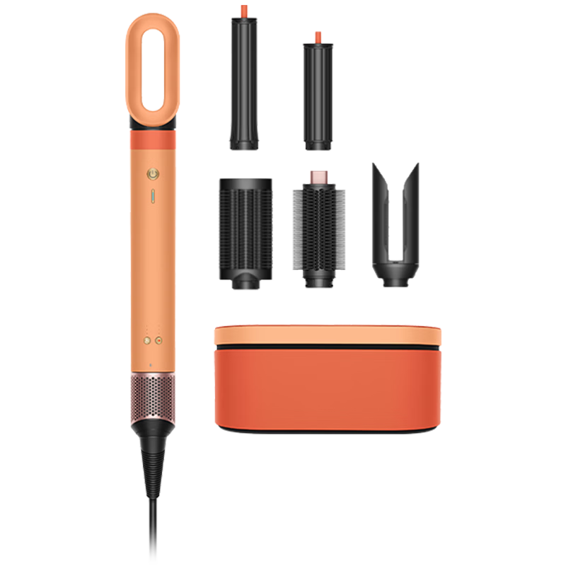DYSON HS09 Multi-Functional Styling Hair Dryer Curling Iron 3-in-1 Drying, Straightening, Curling Gift Set with Multiple Nozzles Soft Mist Apricot Color [Price Guarantee 618]