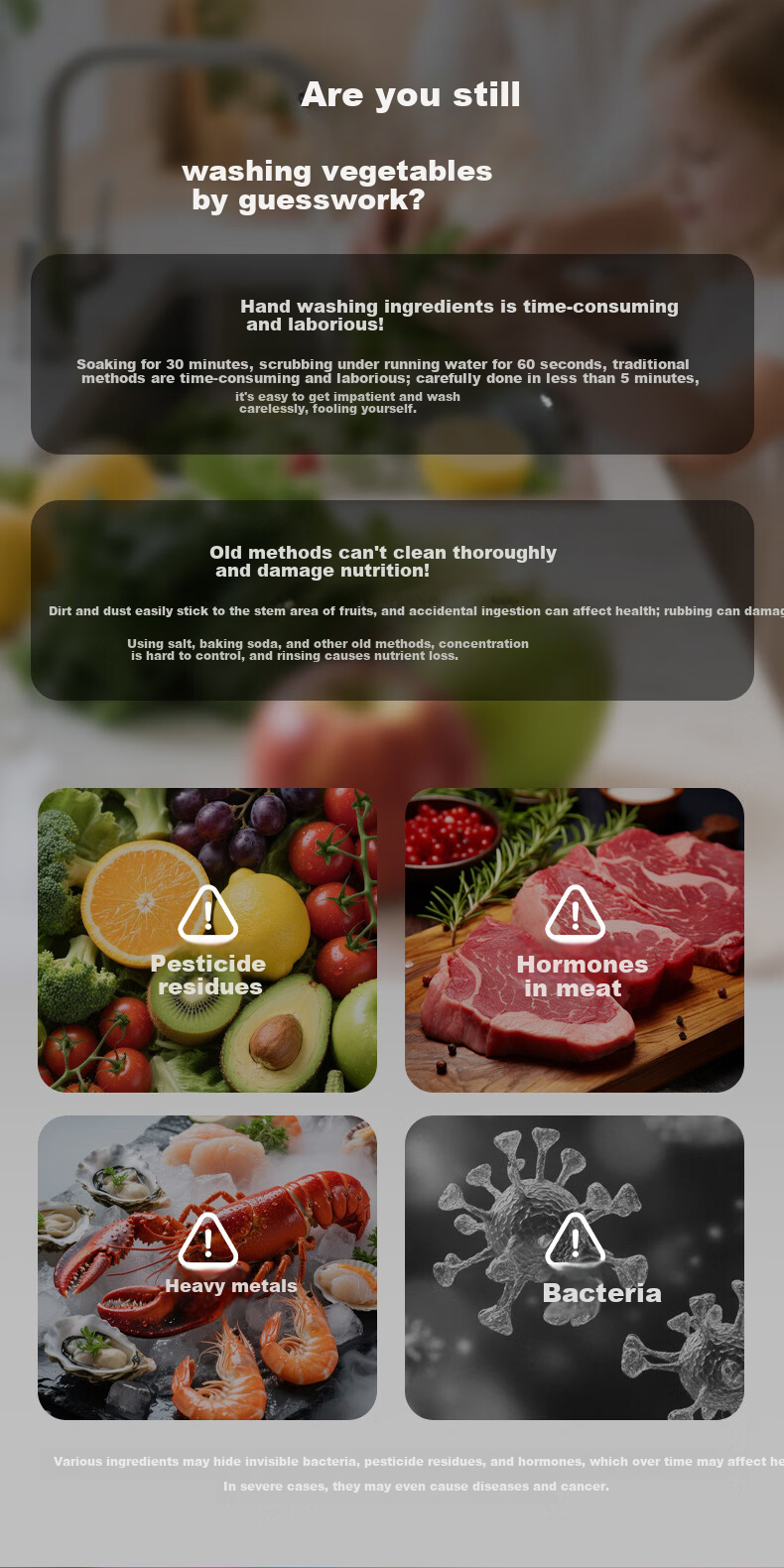 ASD Pure Titanium Fruit and Vegetable Washer, Small Purifier for Fruits, Vegetables, and Meat, Electrolytic Tablet, Long Battery Life, Wireless Charging, Pesticide Residue Removal, Heavy Metal Degrada 2