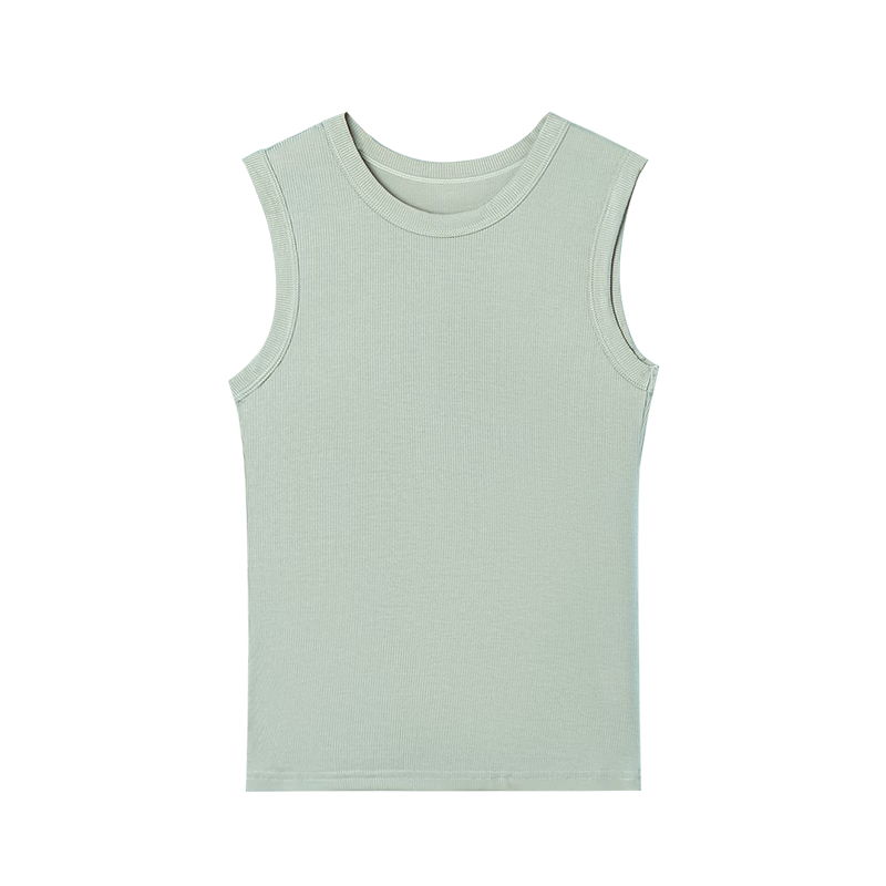 Hodo 10A Antibacterial Smooth Modal Vertical Stripe Slim Fit Versatile Round Neck Sleeveless Women's Base Layer Top