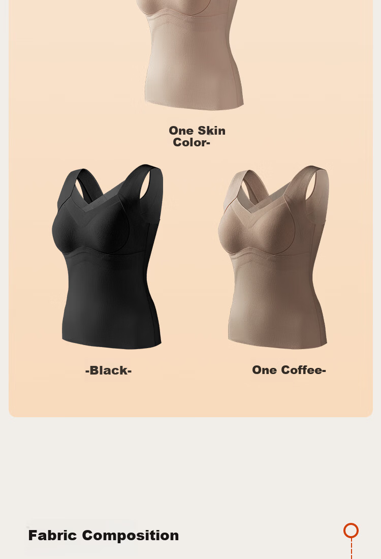 MiiOW Women's Thermal Underwear Lace Base Shirt Wool Warm Vest with Chest Pad Bra-Free 15