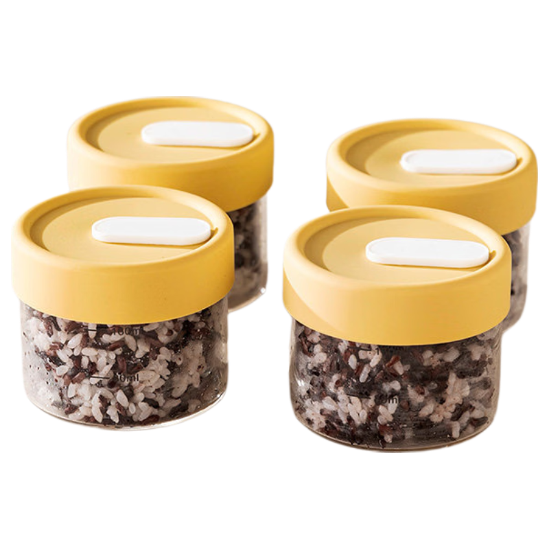 PINYU Rice Portioning Quantitative Box Sealed Fresh-Keeping Container Refrigerator Freezer Microwaveable Multigrain Soup Storage Box for Single Serving